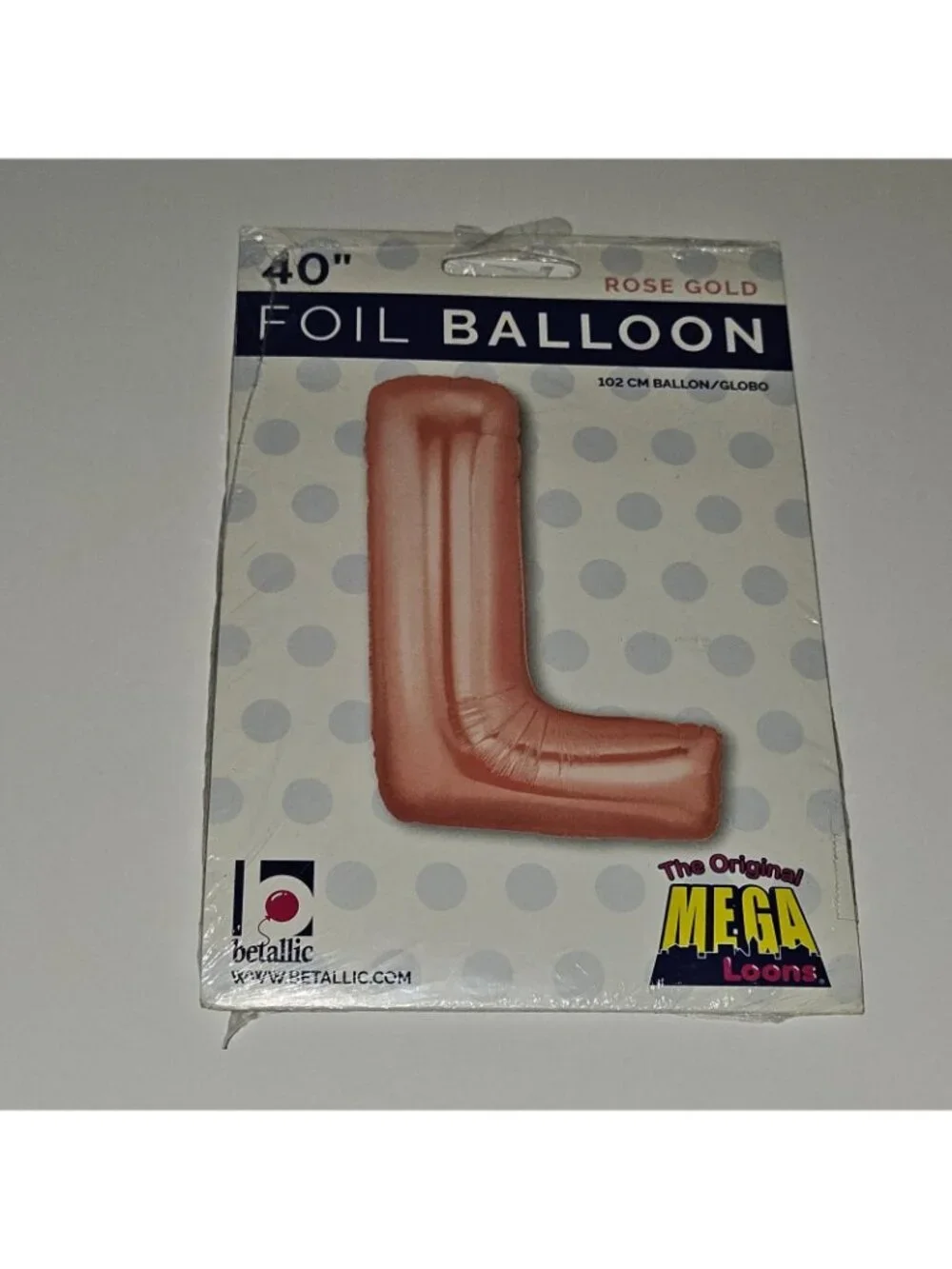 NEW 2 Rose Gold Foil Balloons Lot Party Wedding Letter L Betallic 40